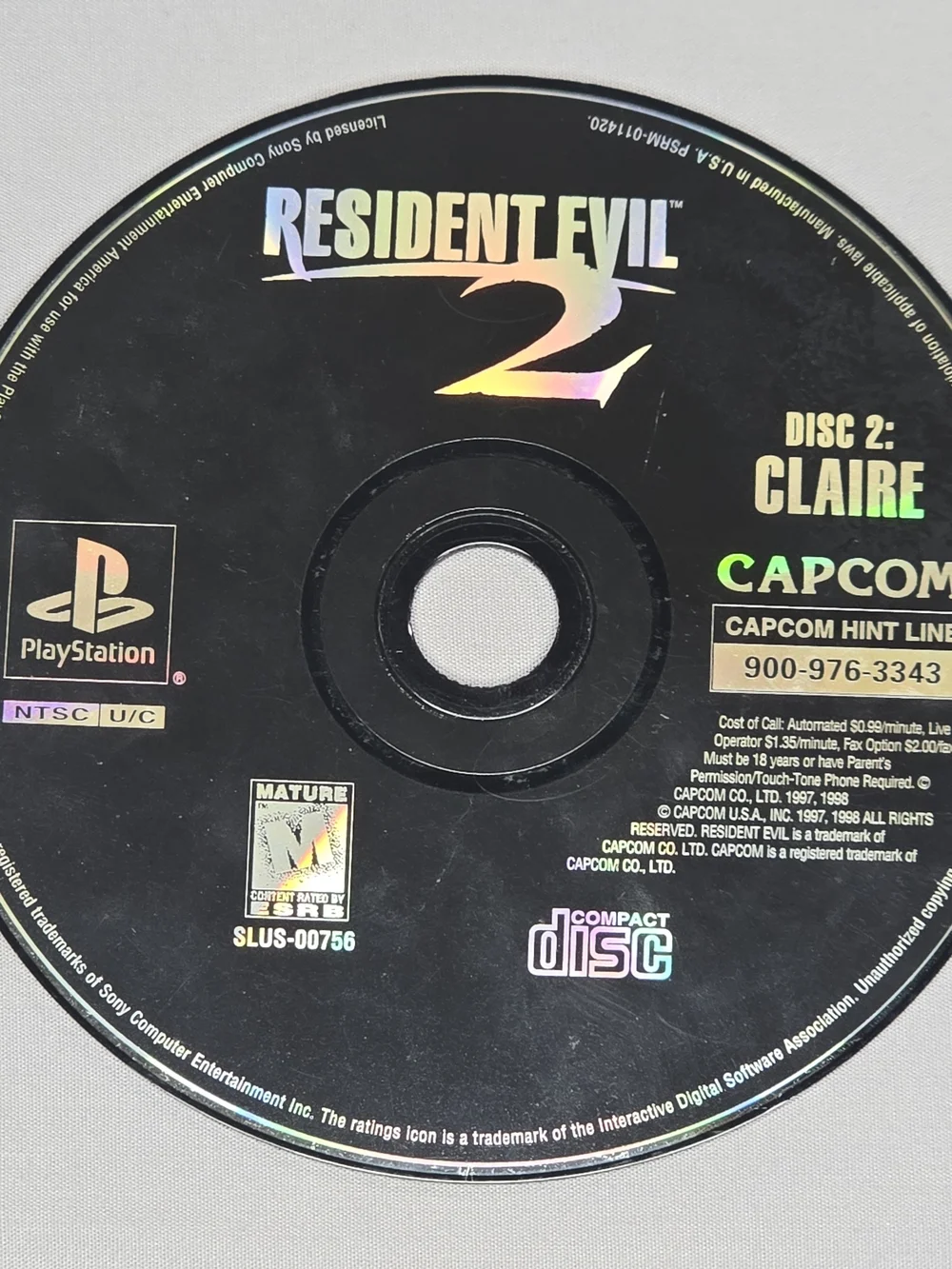 Resident Evil 2 PS1 PlayStation 1 Complete 2-Disc Set – Leon & Claire – Original